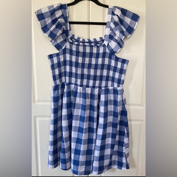 Old Navy Dresses & Skirts - NWT⭐️OLD NAVY💫 Women’s White/Blue Checkered Summer Flowy Midi Dress